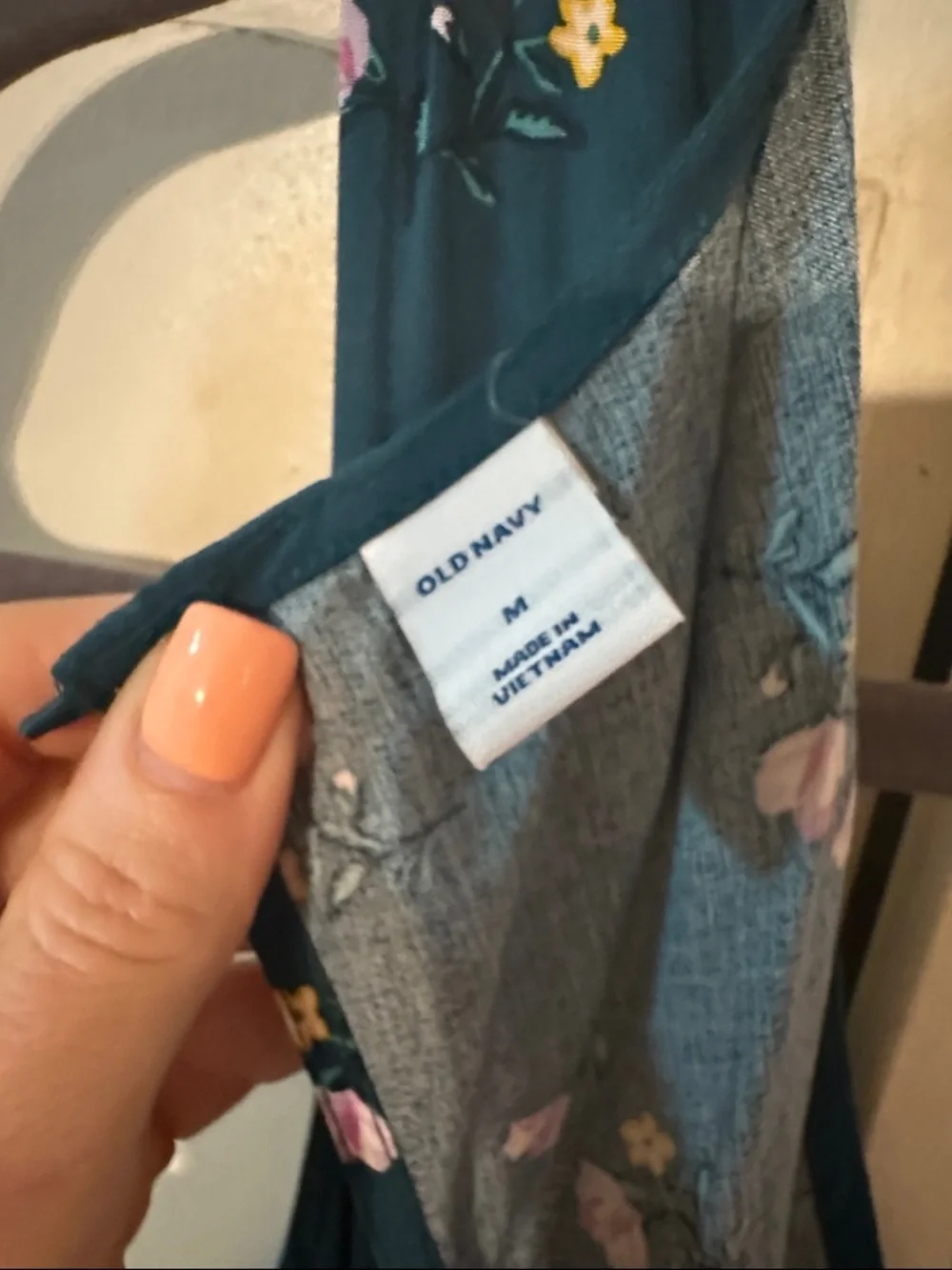 Old Navy Teal V-Neck Floral Sleeveless Jumpsuit
